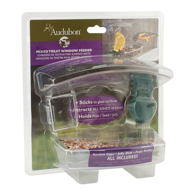 Audubon Wild Bird 1 lb Plastic Window Mount Bird Feeder 2 ports
