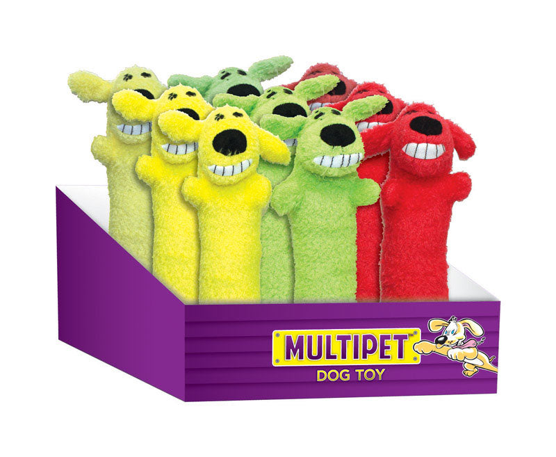 Multipet Loofa Assorted Plush Squeaker Dog Toy Large