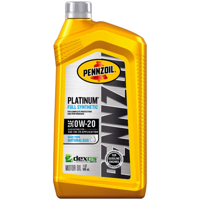 Pennzoil Platinum 0W-20 4-Cycle Synthetic Motor Oil 1 qt