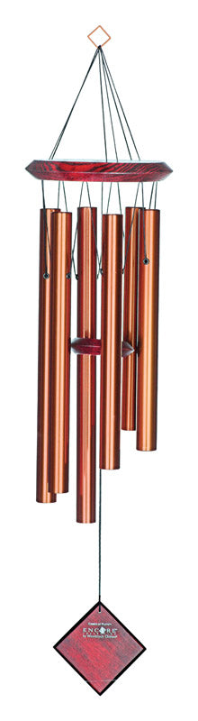 Woodstock Chimes Encore Collection Bronze Aluminum/Wood 27 in. Pluto Wind Chime