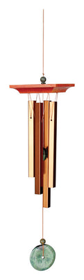 Woodstock Chimes Bronze Aluminum/Wood 21 in. Turquoise Wind Chime