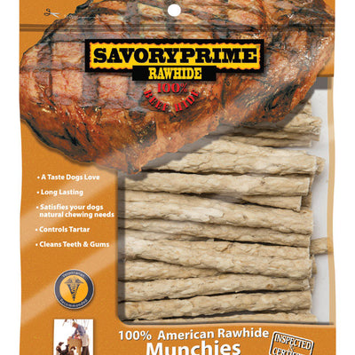 Savory Prime Munchies All Size Dogs Adult Rawhide Sticks Beef Rawhide 5 in. L 30 pk