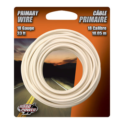 Coleman Cable 33 ft. 18 Ga. Primary Wire White