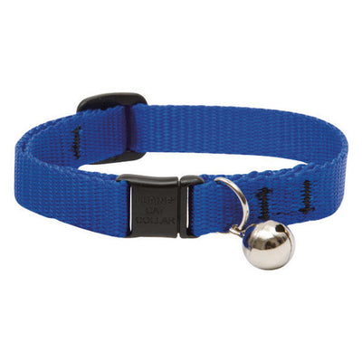 LupinePet Basic Solids Blue Blue Nylon Cat Collar