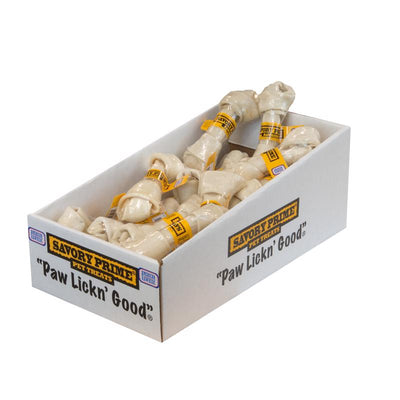 Savory Prime American Supreme Small Adult Knotted Bone Beef Rawhide 6-7 in. L