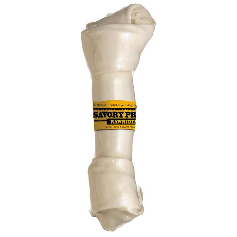 Savory Prime American Supreme Large Adult Knotted Bone Beef Rawhide 8-9 in. L