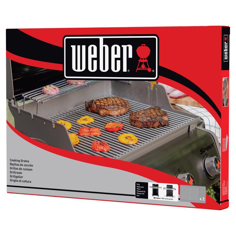 Weber Replacement SS Spirit 300 Series Grill Grate 17.3 in. L X 11.8 in. W