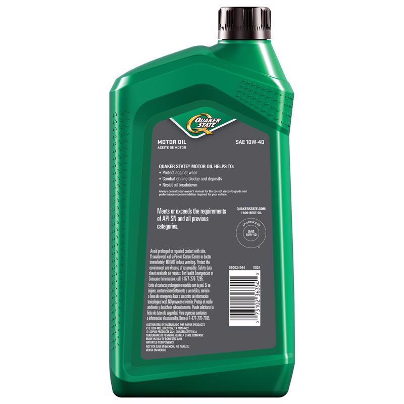 Quaker State Peak Performance 10W-40 4-Cycle Conventional Motor Oil 1 qt