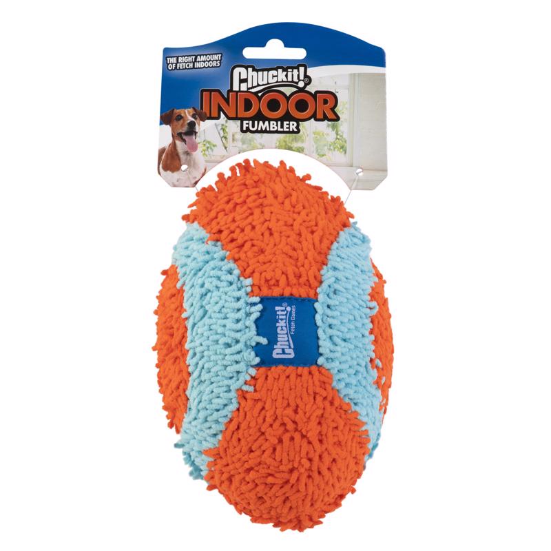 Chuckit! Multicolored Terrycloth Football Fumbler Football Dog Toy Medium