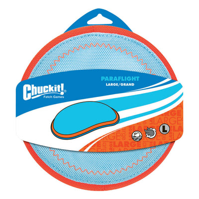 Chuckit! Blue/Orange Nylon Paraflight Flying Dog Toy Large