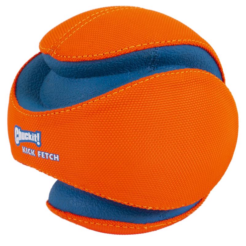Chuckit! Blue/Orange Rubber Kick Fetch Ball Dog Toy Small