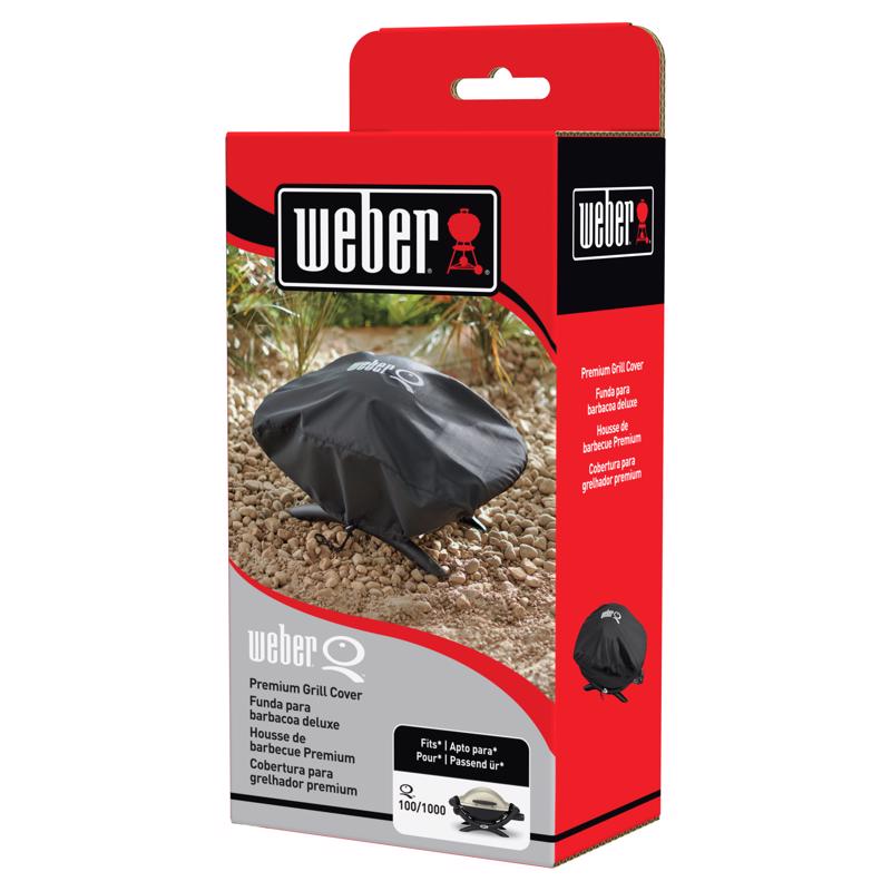 Weber Bonnet Q100/1000 Series Black Grill Cover