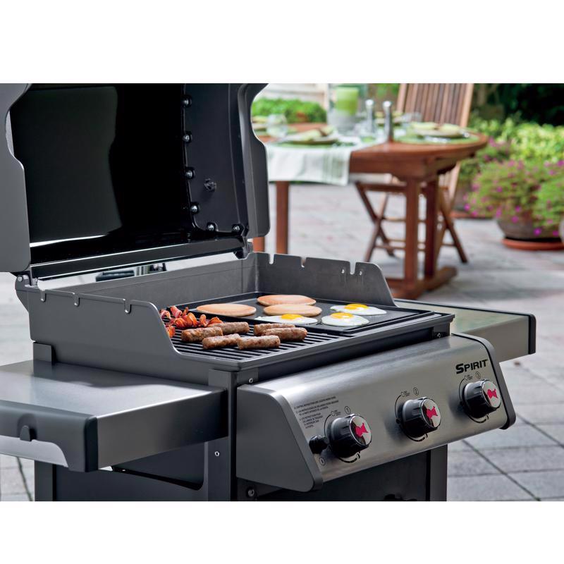 Weber Spirit 300 & SmokeFire Cast Iron/Porcelain Griddle 17.4 in. L X 12.1 in. W