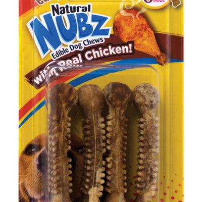 Nylabone Nubz Chicken Chews For Dogs 3.3 oz 4 pk