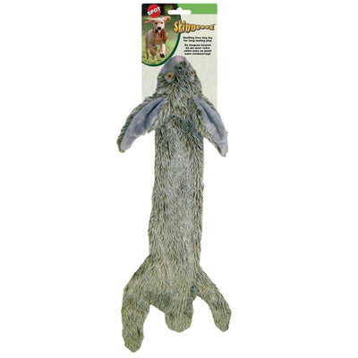 Spot Skinneeez Gray Plush Rabbit Dog Toy Medium