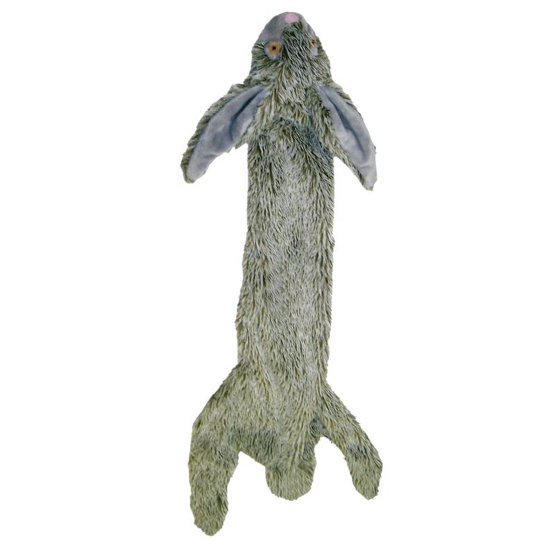 Spot Skinneeez Gray Plush Rabbit Dog Toy Medium