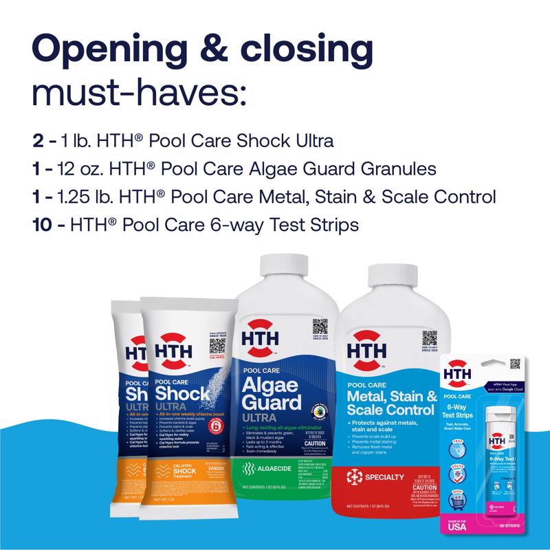 HTH Pool Care Granule Pool Care Kit 4 lb