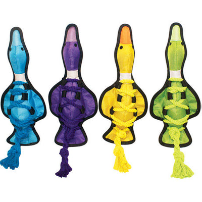 Multipet Assorted Nylon Cross-Ropes Duck Dog Tug Toy Medium