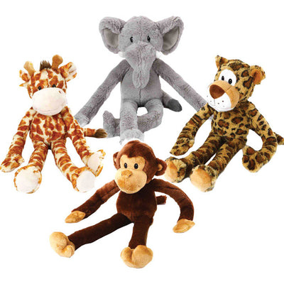 Multipet Assorted Plush Swingin Safari Dog Toy Extra Large