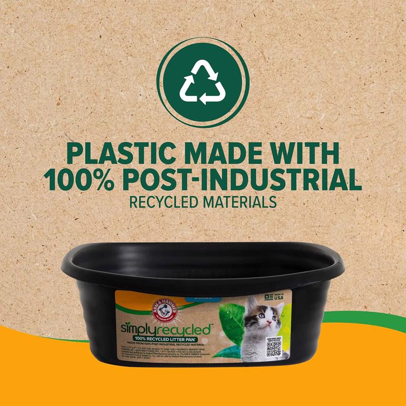 Arm & Hammer Plastic Black Litter Pan
