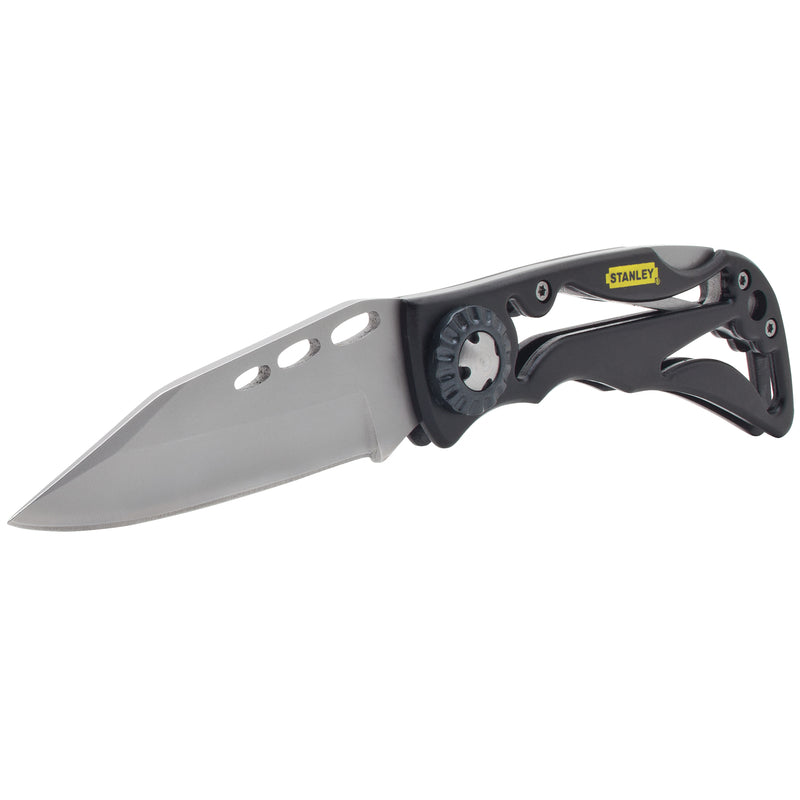 Stanley Skeleton Frame 7-1/4 in. Folding Pocket Knife Black/Gray