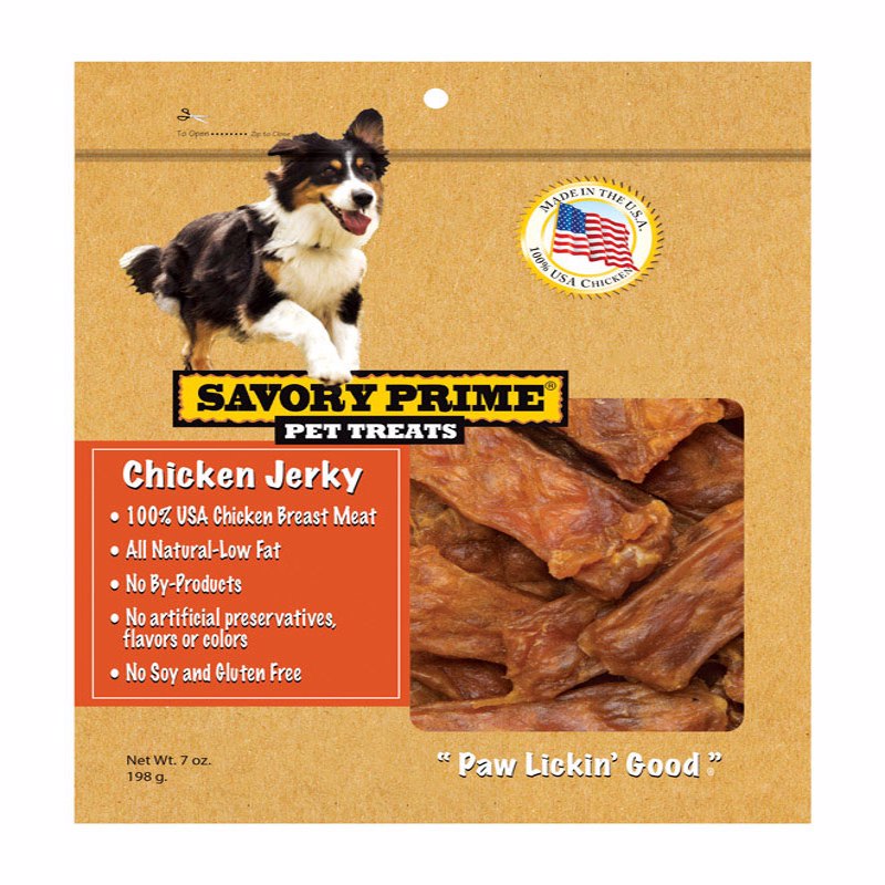 Savory Prime Chicken Jerky Grain Free Treats For Dogs 7 oz