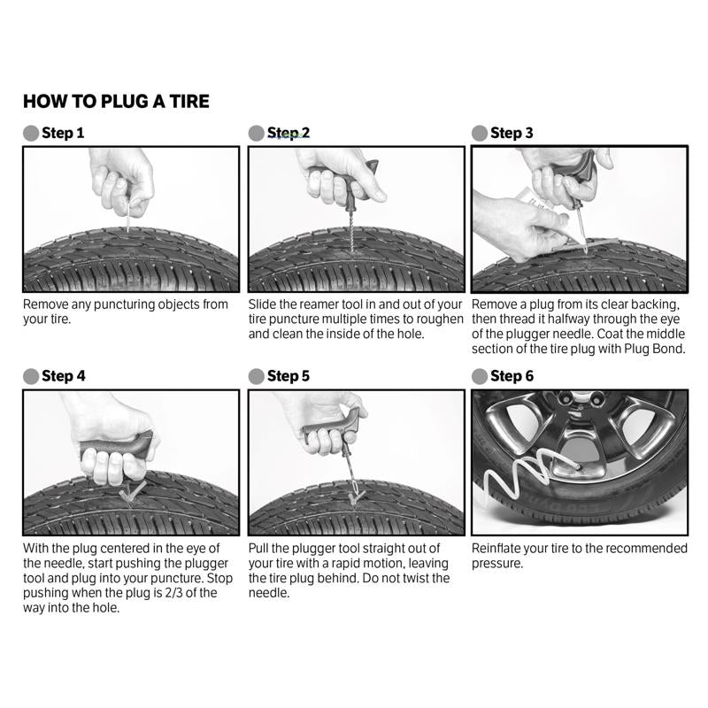 Slime Deluxe Tire Plug Kit For ATVS, Wheelbarrows, Lawn Mowers