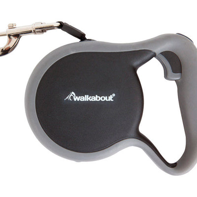 Petmate Walkabout Black Plastic Retractable Leash Large