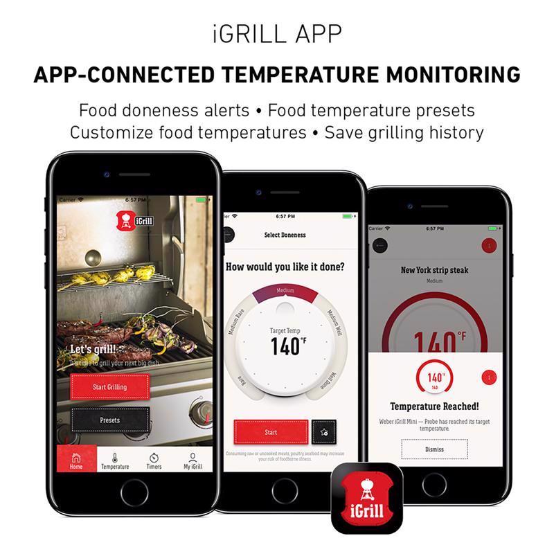 Weber iGrill Mini Digital Bluetooth Enabled Grill/Meat Thermometer