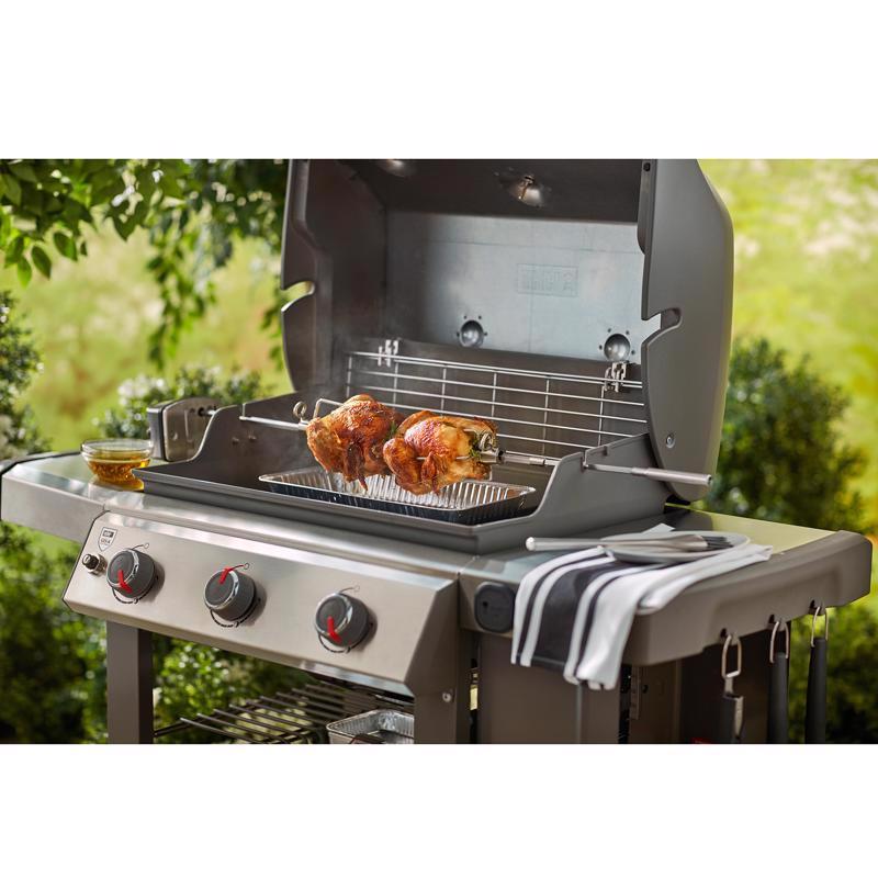 Weber Genesis 300 Series Stainless Steel Grill Rotisserie 42.1 in. L X 4.4 in. W