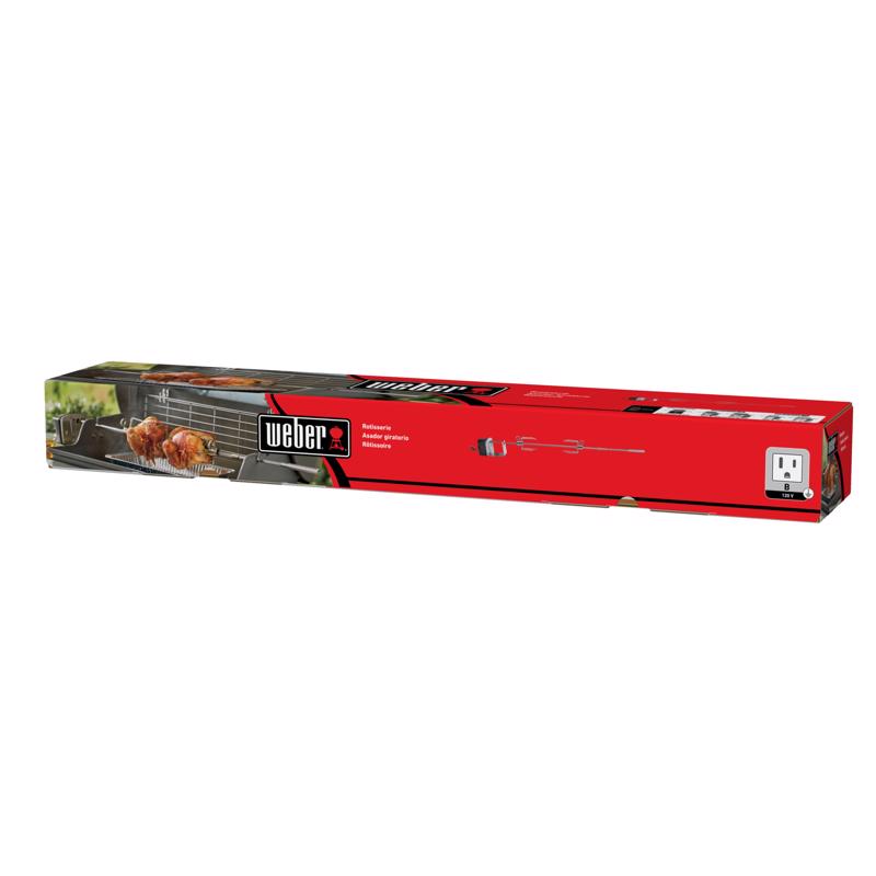 Weber Genesis 300 Series Stainless Steel Grill Rotisserie 42.1 in. L X 4.4 in. W