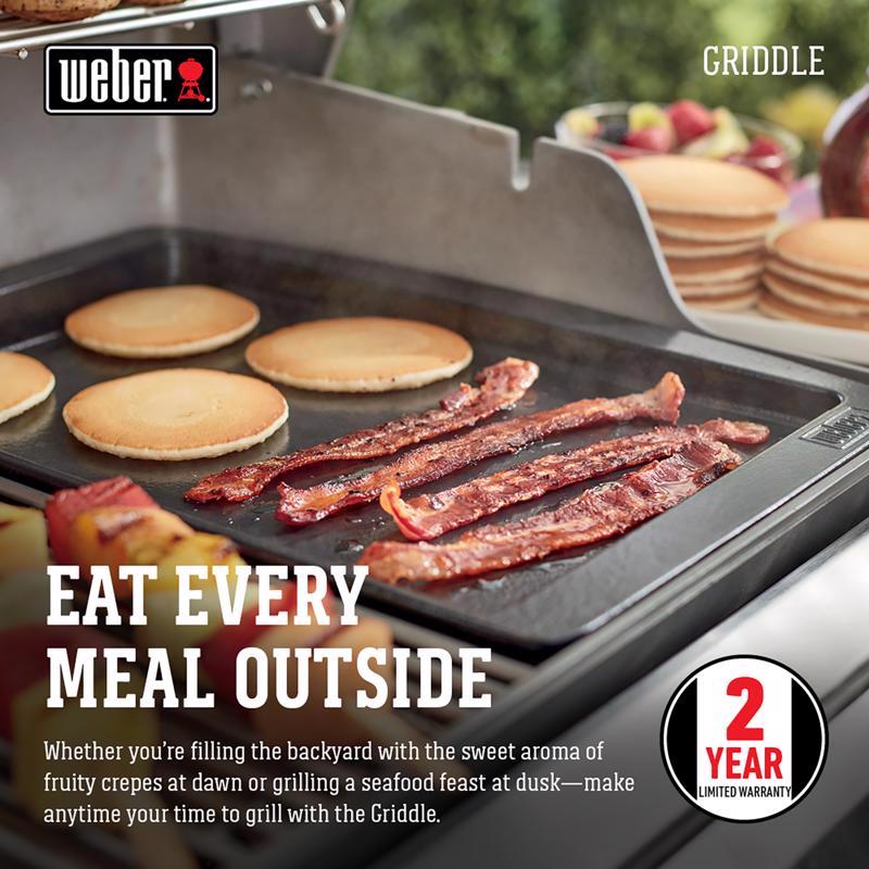 Weber Genesis Cast Iron/Porcelain Grill Top Griddle 18.9 in. L X 13.2 in. W