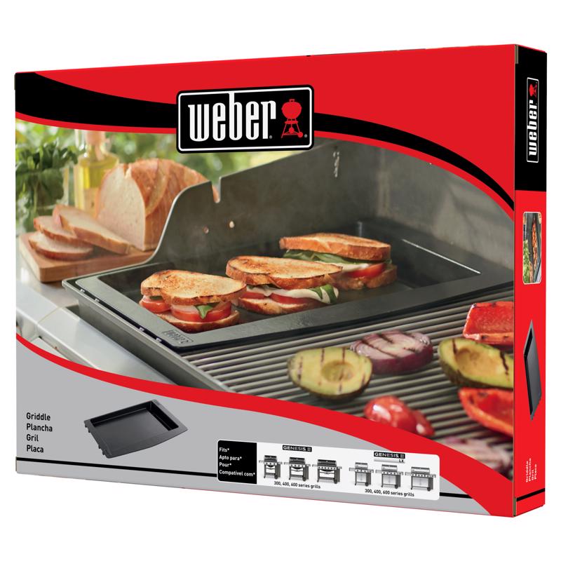 Weber Genesis Cast Iron/Porcelain Grill Top Griddle 18.9 in. L X 13.2 in. W