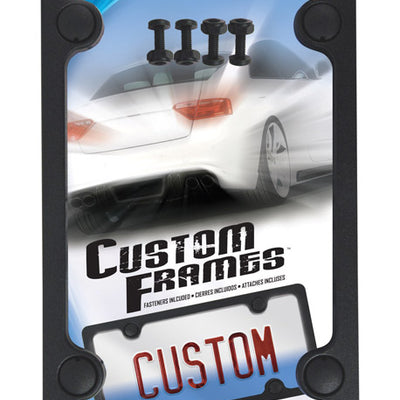 Custom Accessories Black ABS License Plate Frame