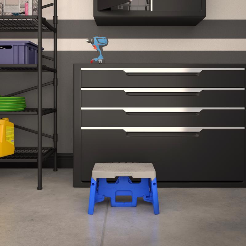 Cosco 8.46 in. H X 14.02 in. W X 9.84 in. D 300 lb. capacity 1 step Plastic Folding Step Stool
