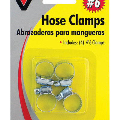 Victor 1/4 in to 7/8 in. SAE 4' SAE 6 Silver Hose Clamp Stainless Steel Band