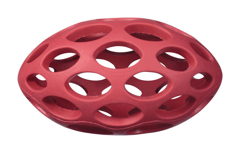 JW Pet Hol-ee Assorted Rubber Football Dog Toy Medium