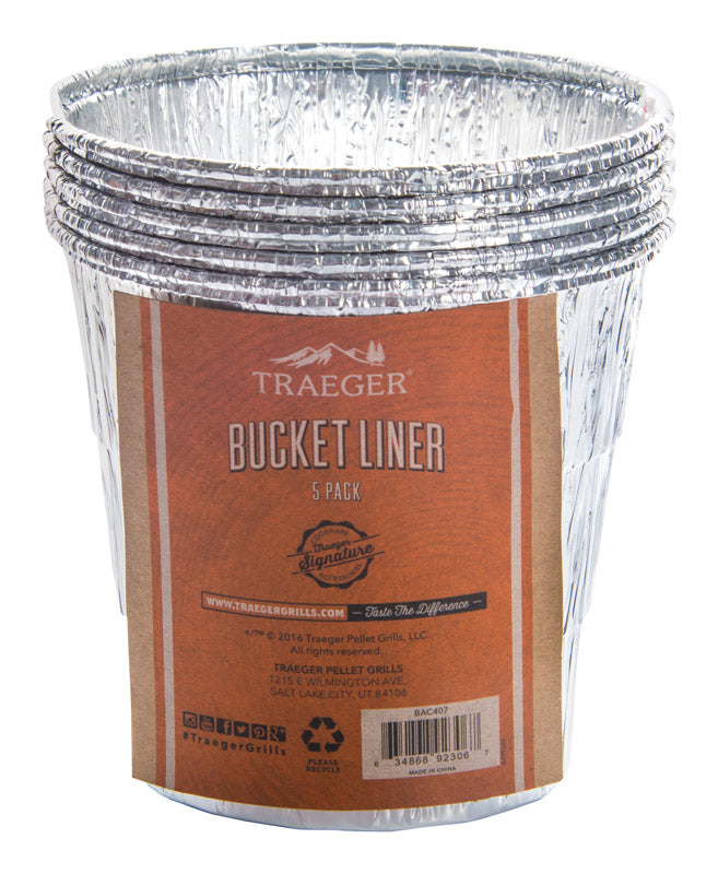 Traeger Aluminum Drip Bucket Liners 4.33 in. L X 5 in. W For Traeger Tailgater, Bronson, Junior, Jun