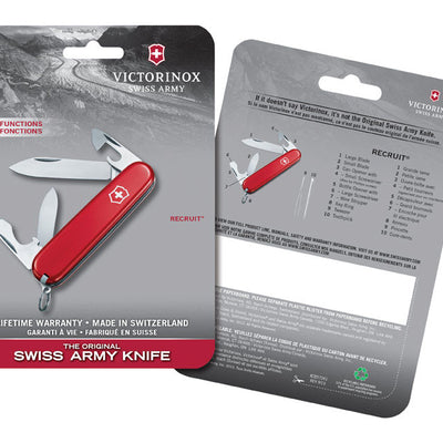 Victorinox Recruit Red 420 HC Stainless Steel 3-4 in. Multi-Function Knife