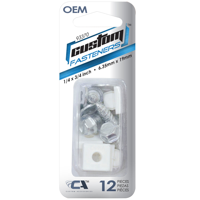 Custom Accessories Metal/Nylon License Plate Fasteners