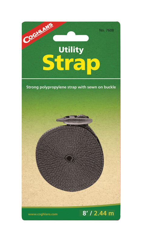 Coghlan's 1 in. W X 8 ft. L Black Utility Strap 1 lb