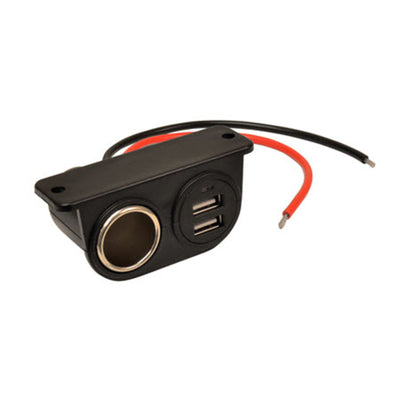Custom Accessories 12 V Black Auxiliary Power Outlet