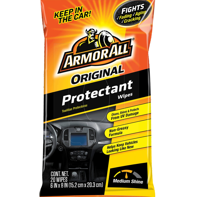 Armor All Original Plastic/Rubber/Vinyl Protectant Wipes 20 ct