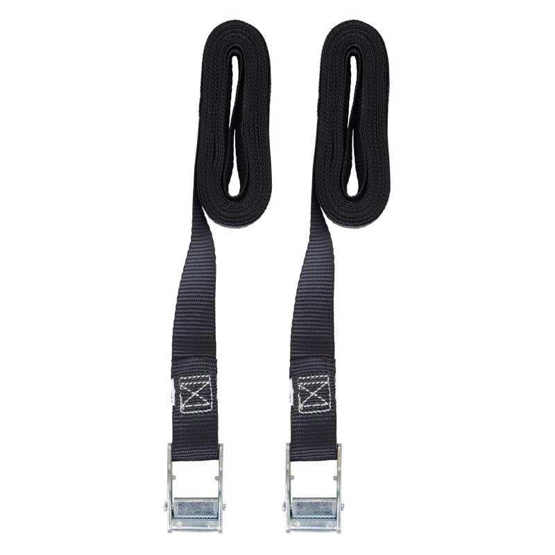 Keeper 1 in. W X 13 ft. L Black Lashing Strap 200 lb 2 pk