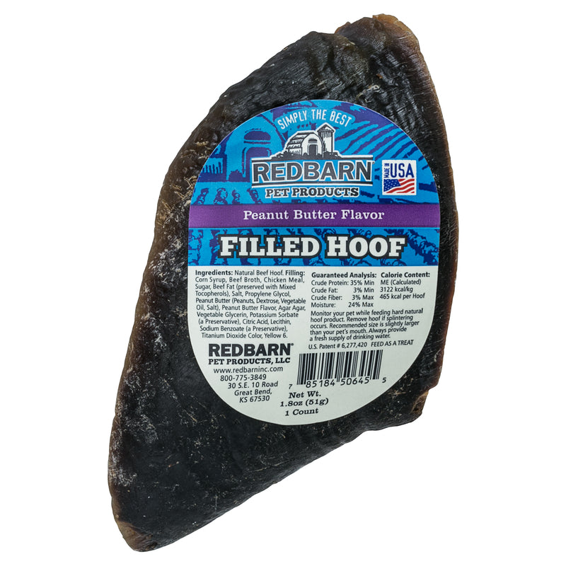 Redbarn Dog Treats Beef and Peanut Butter Bone Hoof For Dogs 4 in.
