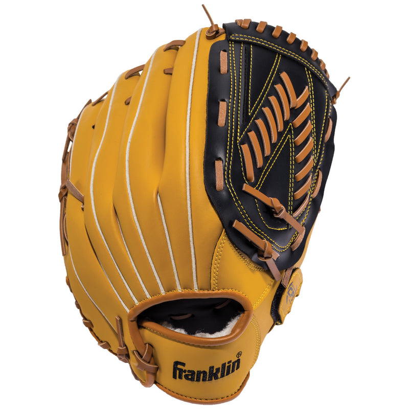 Franklin Black/Tan Synthetic Leather Right-handed Baseball Glove 13 in.