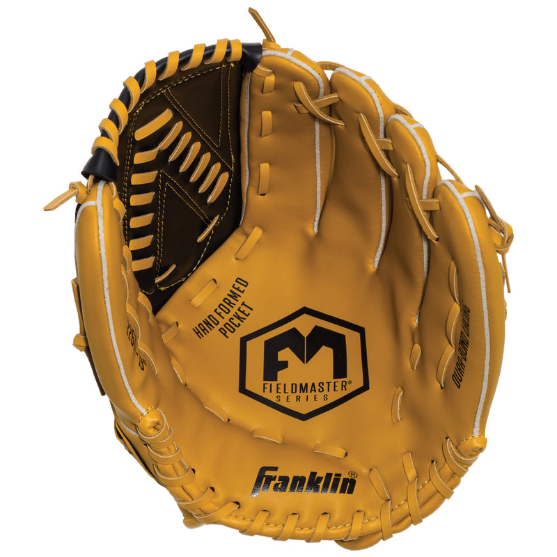Franklin Black/Tan Synthetic Leather Right-handed Baseball Glove 13 in.