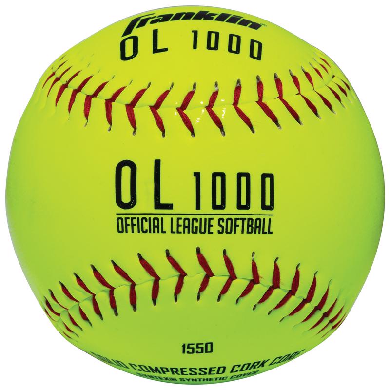 Franklin Yellow Synthetic Softballs 12 in.