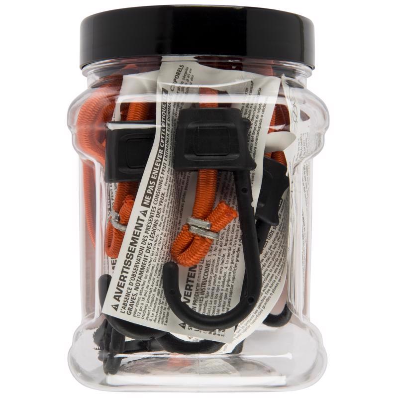 Keeper Black/Orange Bungee Cord 36 in. L X 0.374 in.