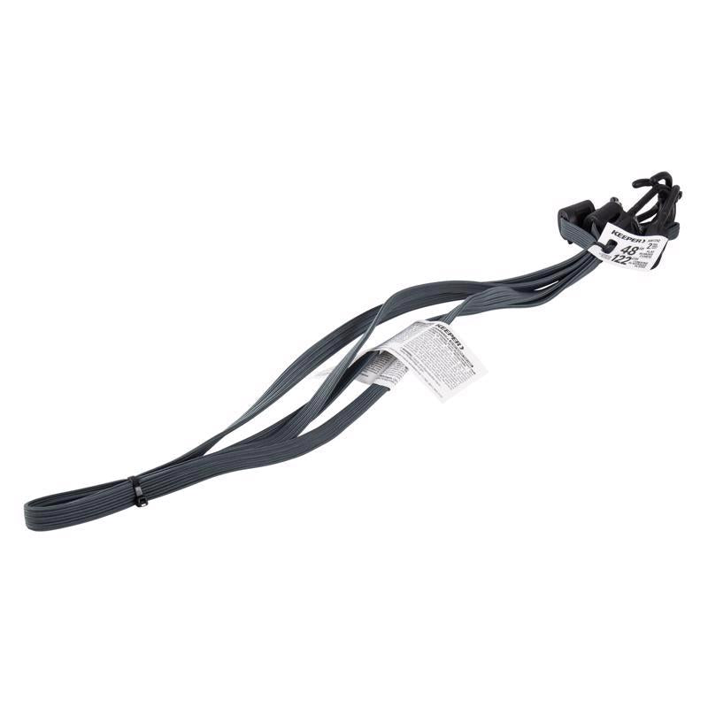 Keeper Gray Flat Bungee Cord 48 in. L X 0.315 in. 2 pk